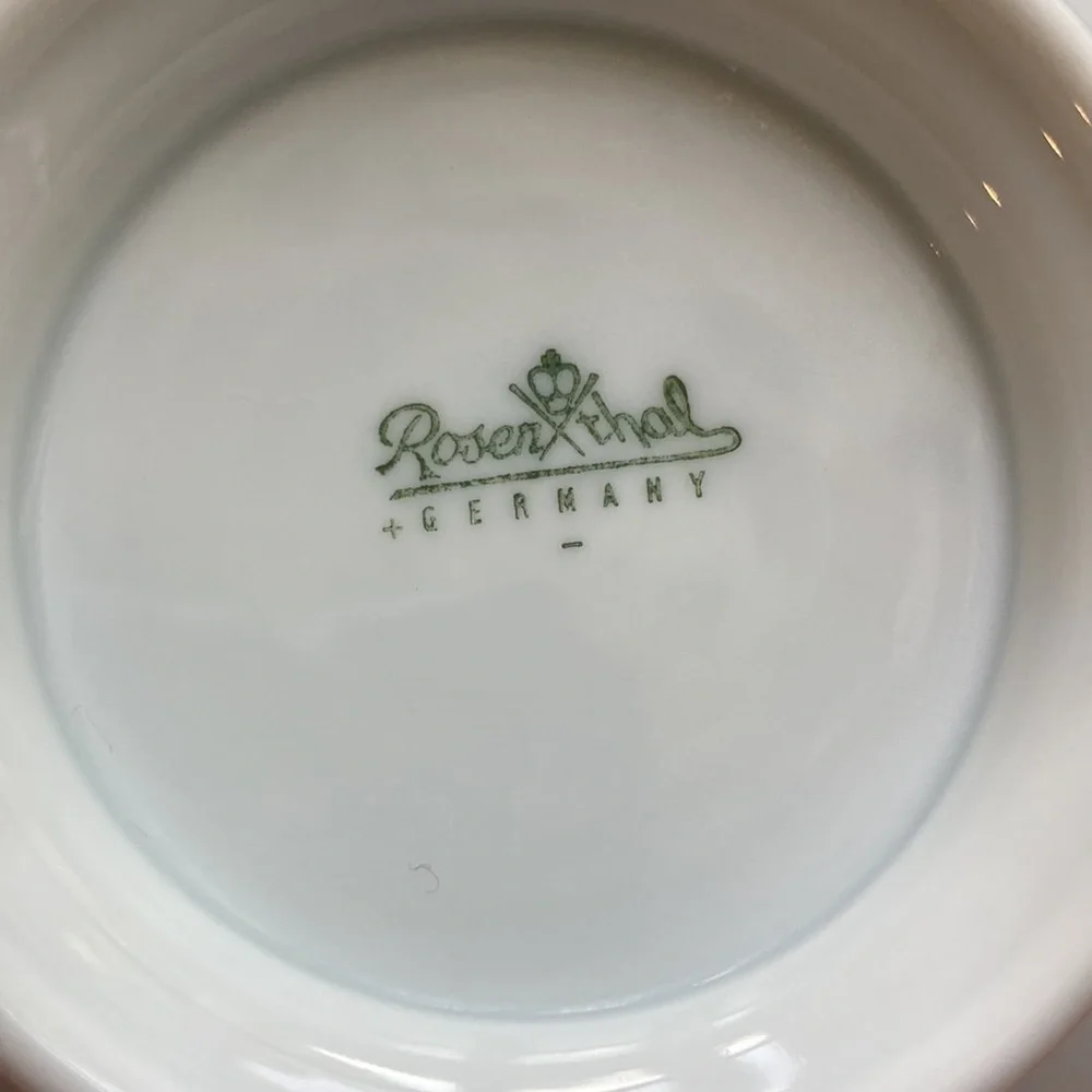 2 Authentic Fine Bone China Rosenthal Germany 2 Handle Soup Bowls - Picture 4 of 12